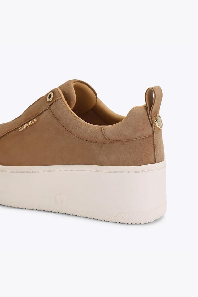Carvela Carvela Women's 'Connected Laceless' Suede Trainers in Tan - 3