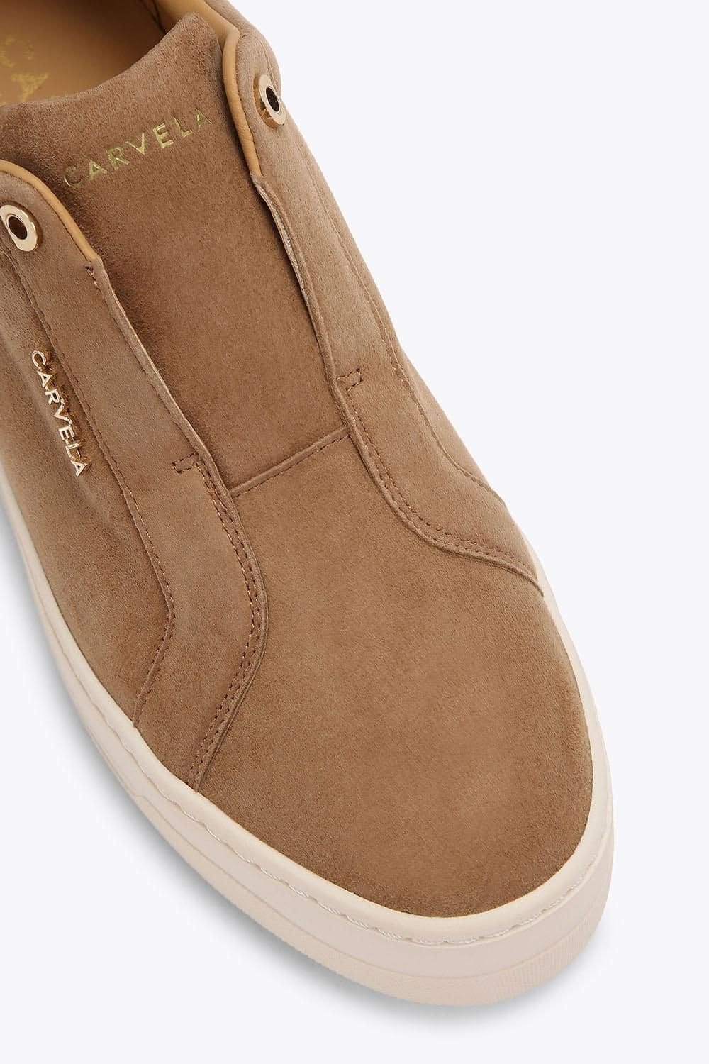 Carvela Carvela Women's 'Connected Laceless' Suede Trainers in Tan - 4