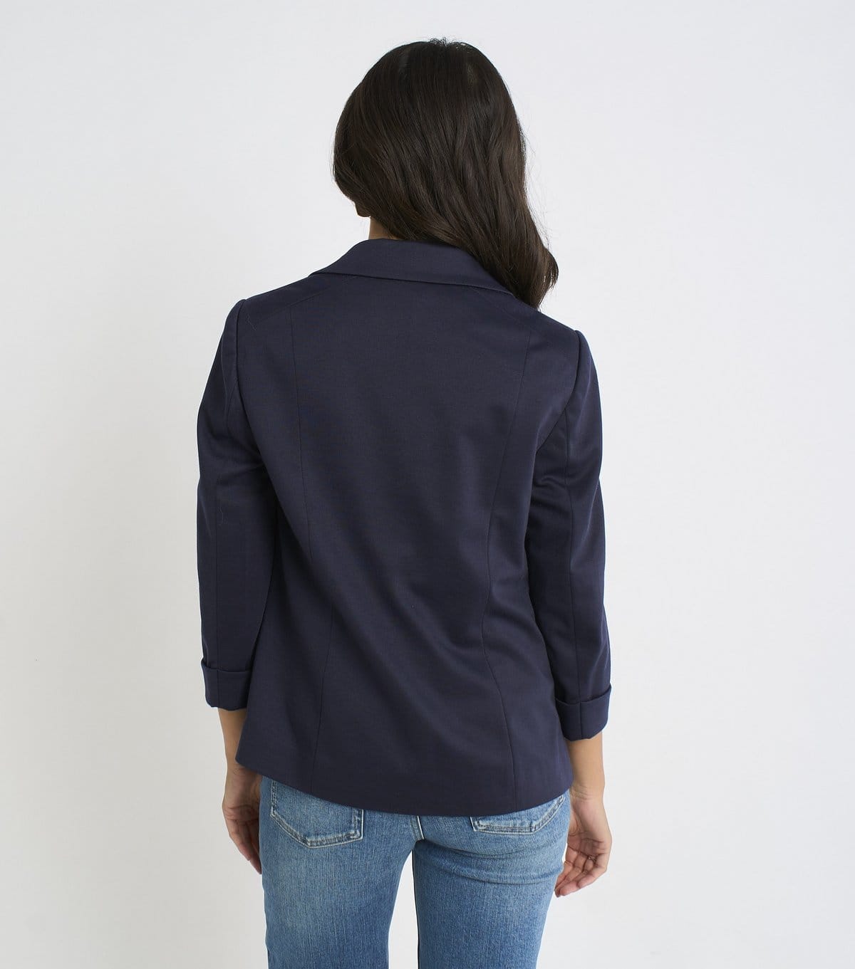 Gini London Women's Navy Open Front Blazer Gini London New Look - 4