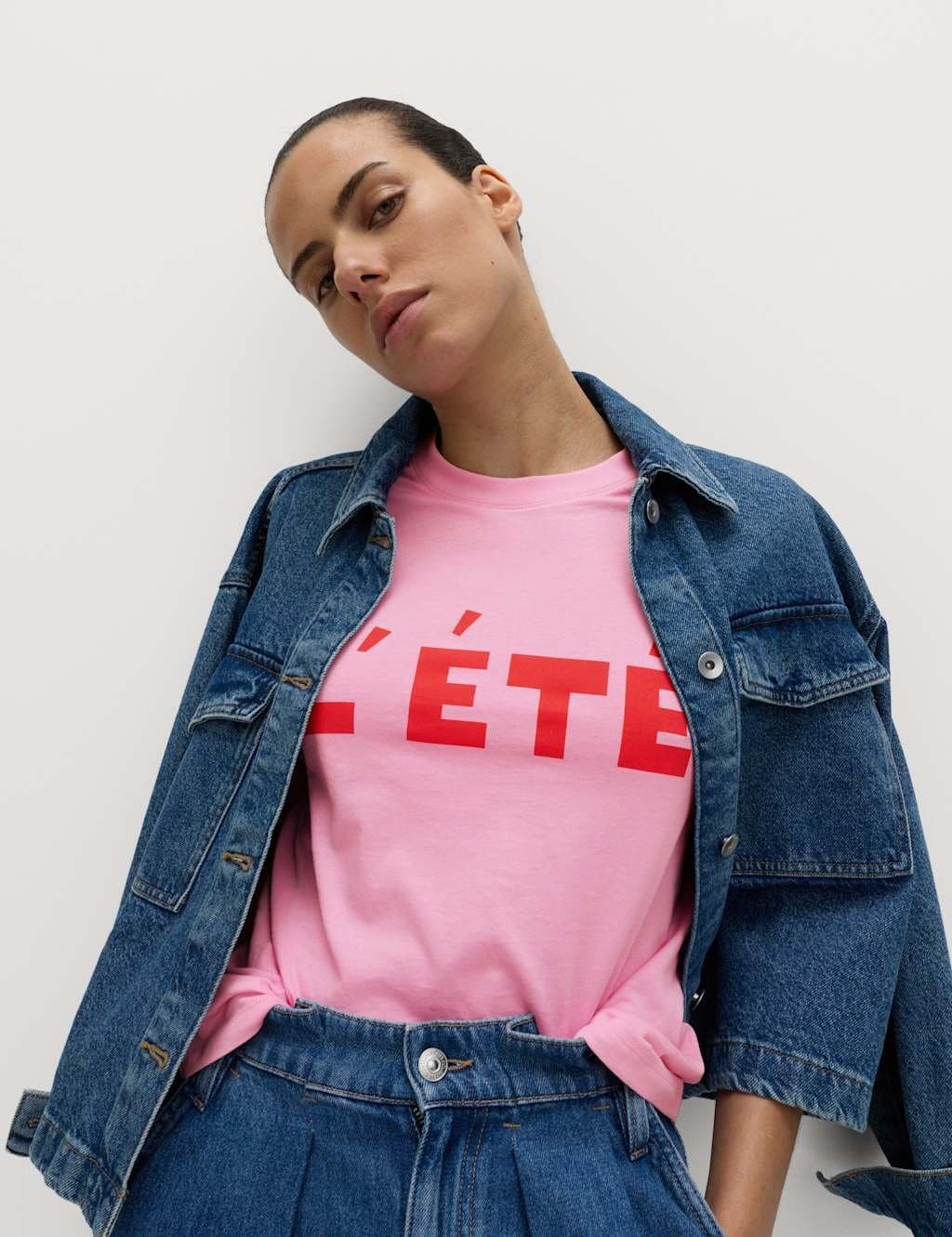 Marks & Spencer M&S Graphic T-Shirt in Pink Mix