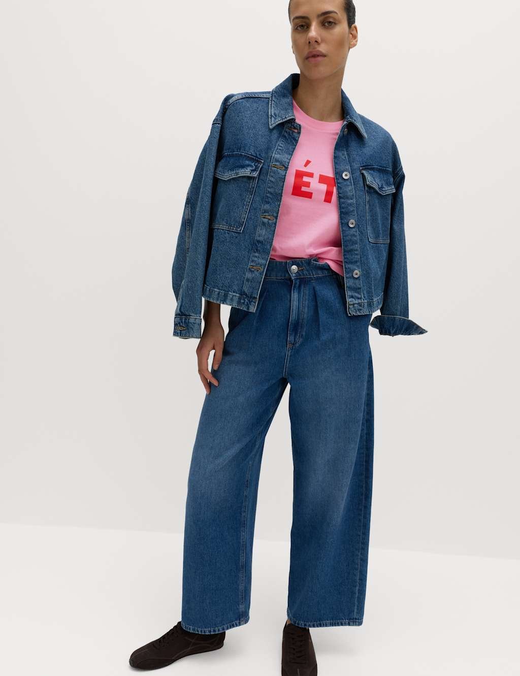 Marks & Spencer M&S Pure Cotton Graphic T-Shirt Pink Mix - 4