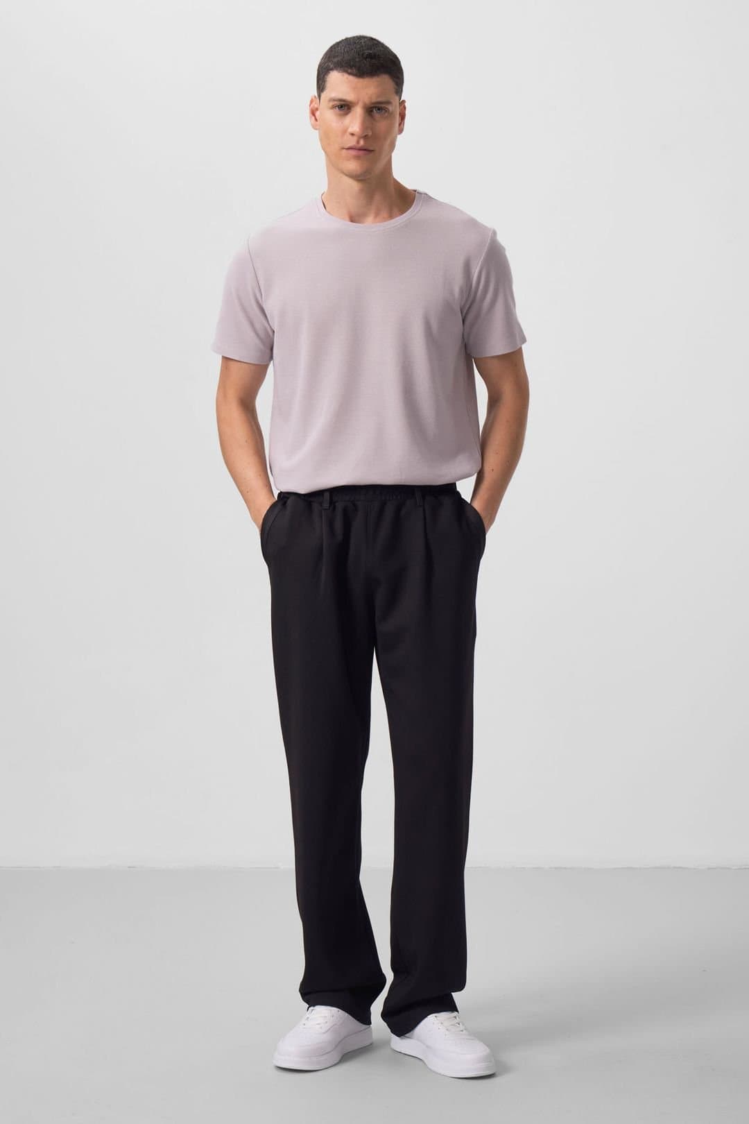 Tommy Life Tommy Life Men's Wide-leg Palazzo Trousers in Black