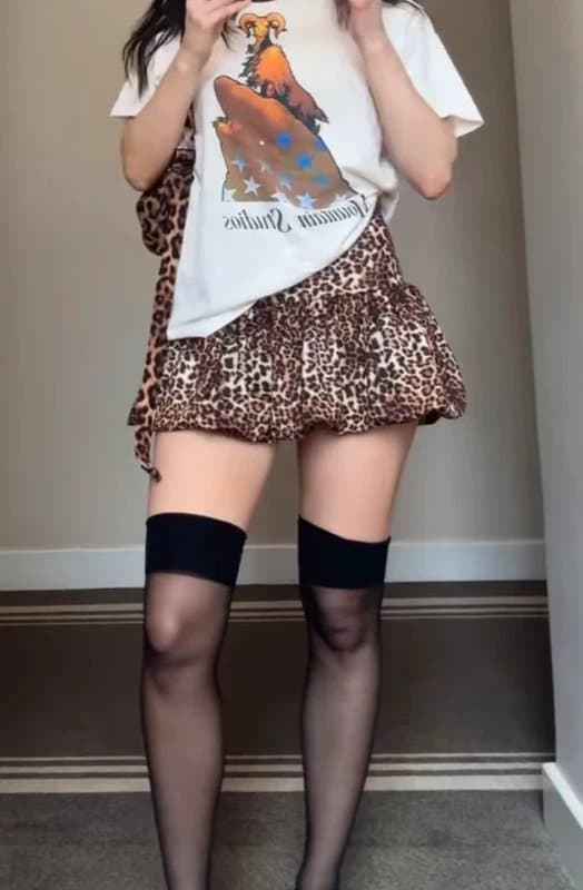 ASOS Asos leopard print puffball puffy skirt
