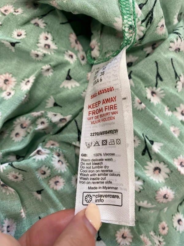 New Look Gorgeous new look green daisy Print midi dress belted UK10 FS128