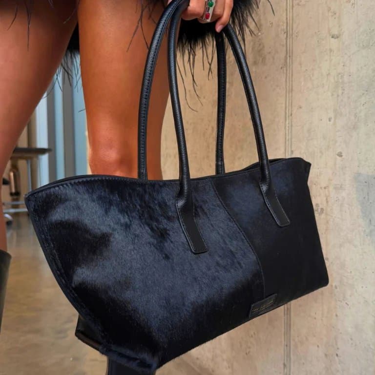 Never Fully Dressed Black Pony Bag