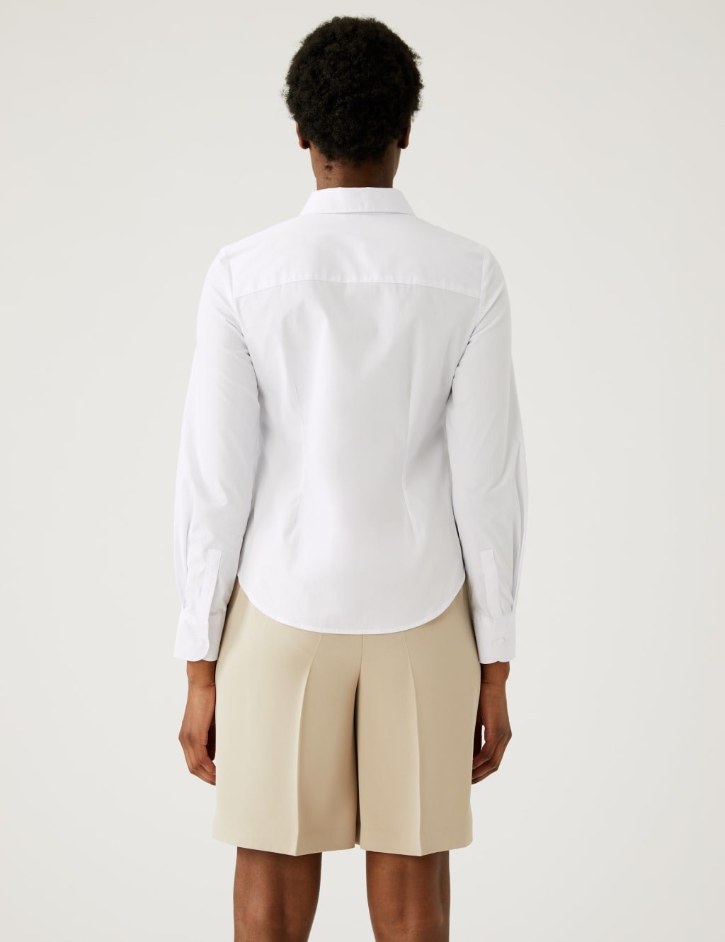 Marks & Spencer M&S 2 Pack Cotton Rich Long Sleeve Shirts White - 4