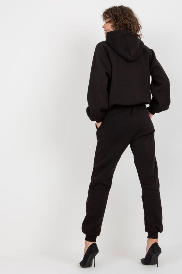Love Lace Love Lace Women's Hooded Sweatshirt & Jogger Pants Set Style 177013 in Black - 3