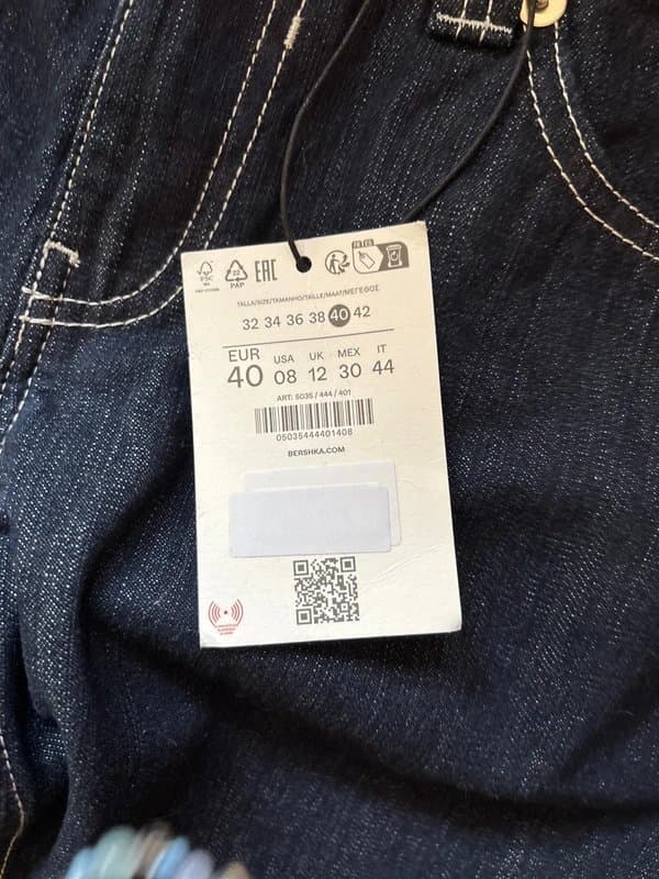 Bershka Bershka dark wash baggy flare low rise jeans