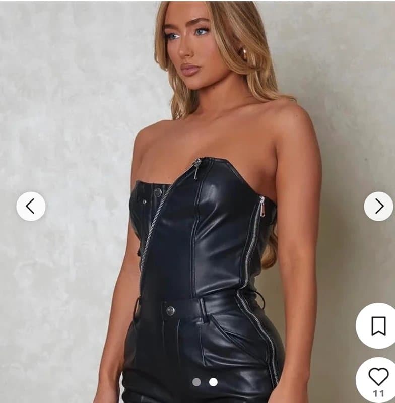 Mars The Label Leather look jumpsuit size 14 New with tags. Mars The Label