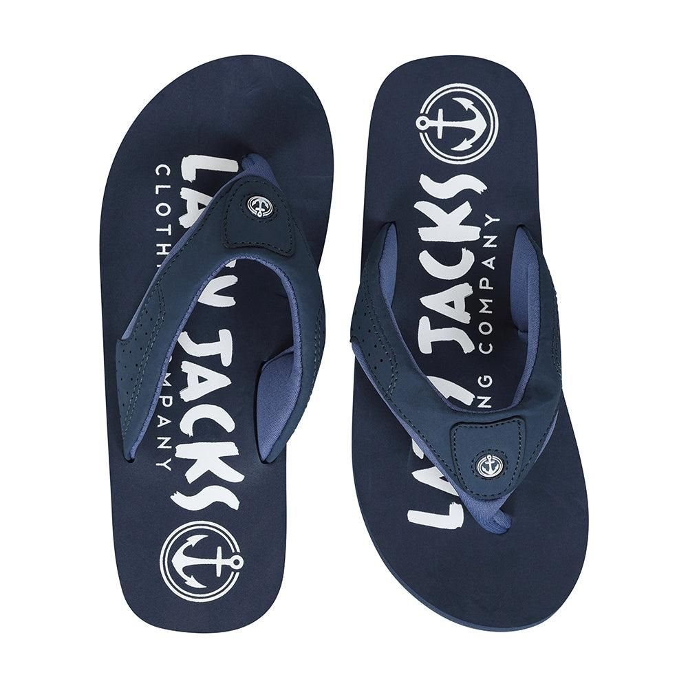 Lazy Jacks Lazy Jacks Men's Foam Flip Flops in Dark Blue - 1
