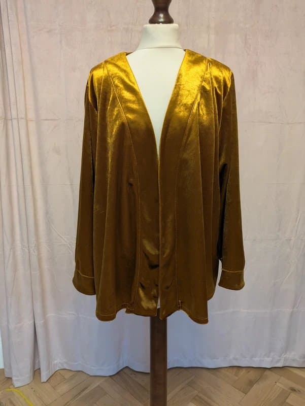 New Look Gold velvet kimono cover up
