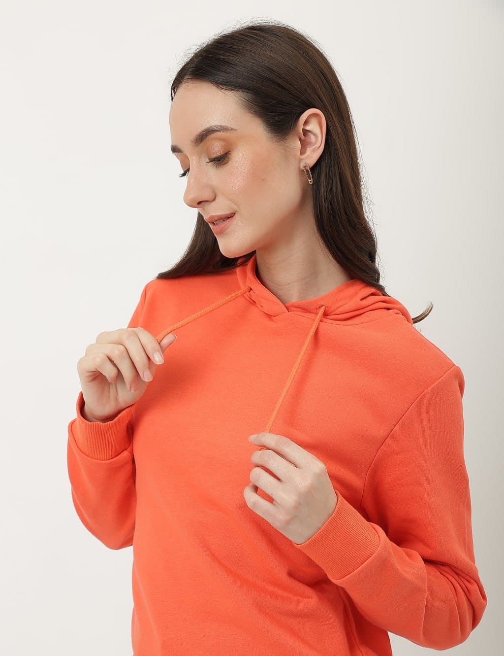 Marks & Spencer M&S Cotton Rich Hoodie Mango