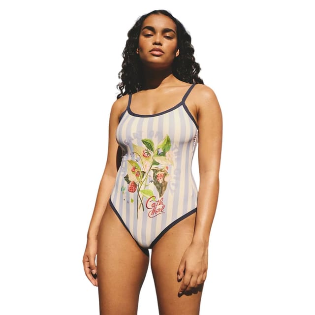 Cath Kidston Cath Kidston Women's Contrast Striped One Piece Swimsuit in Blue - 3