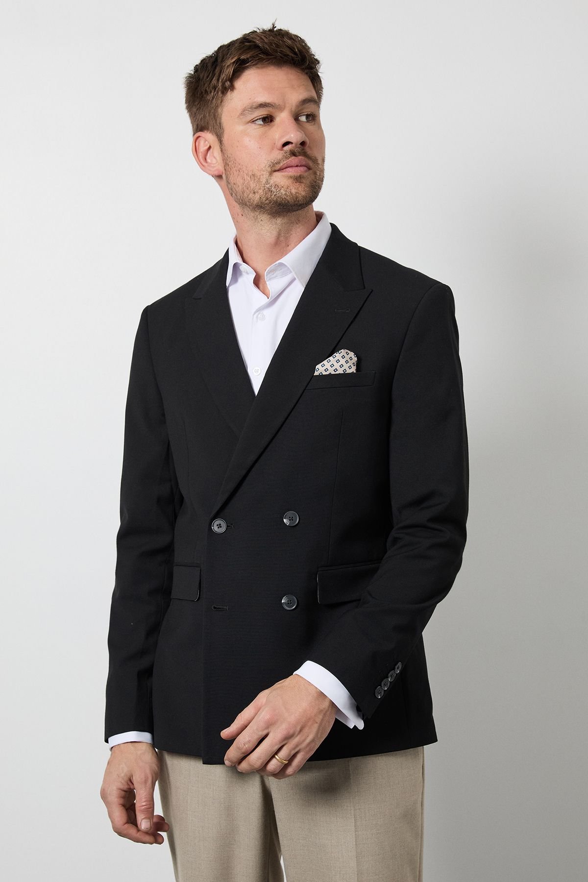 Burton Burton Men's Essential Double Breasted Blazer in Black - 2