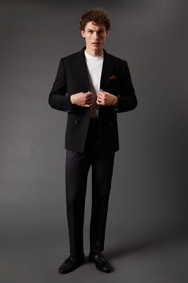 Burton Burton Men's Essential Double Breasted Blazer in Black - 2