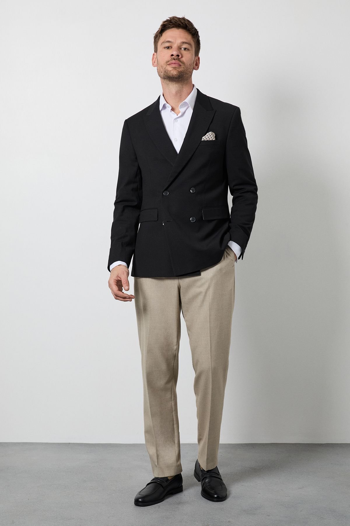 Burton Burton Men's Essential Double Breasted Blazer in Black - 3