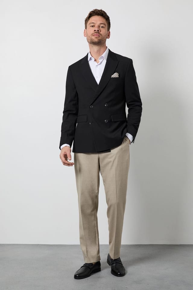 Burton Burton Men's Essential Double Breasted Blazer in Black - 3