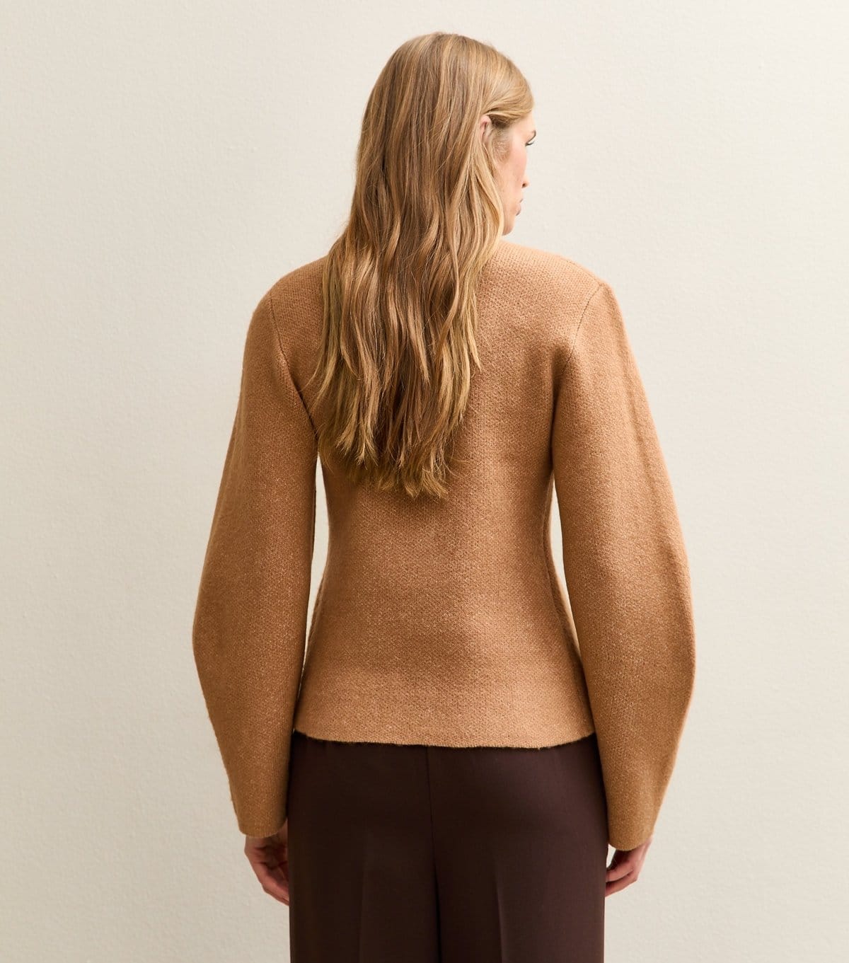 New Look Women's Camel V- Neck Heavyweight Knit Cardigan New Look - 4