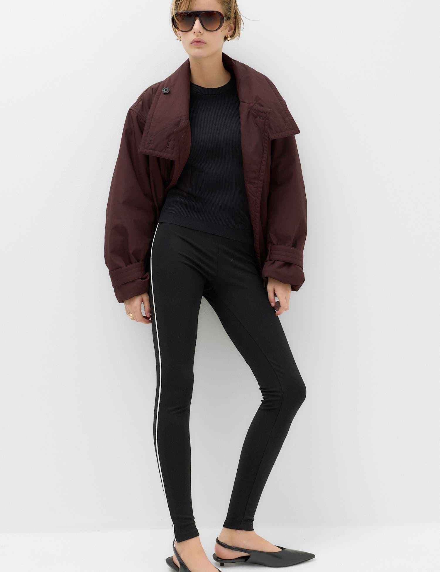 Marks & Spencer M&S Side Stripe Leggings Black