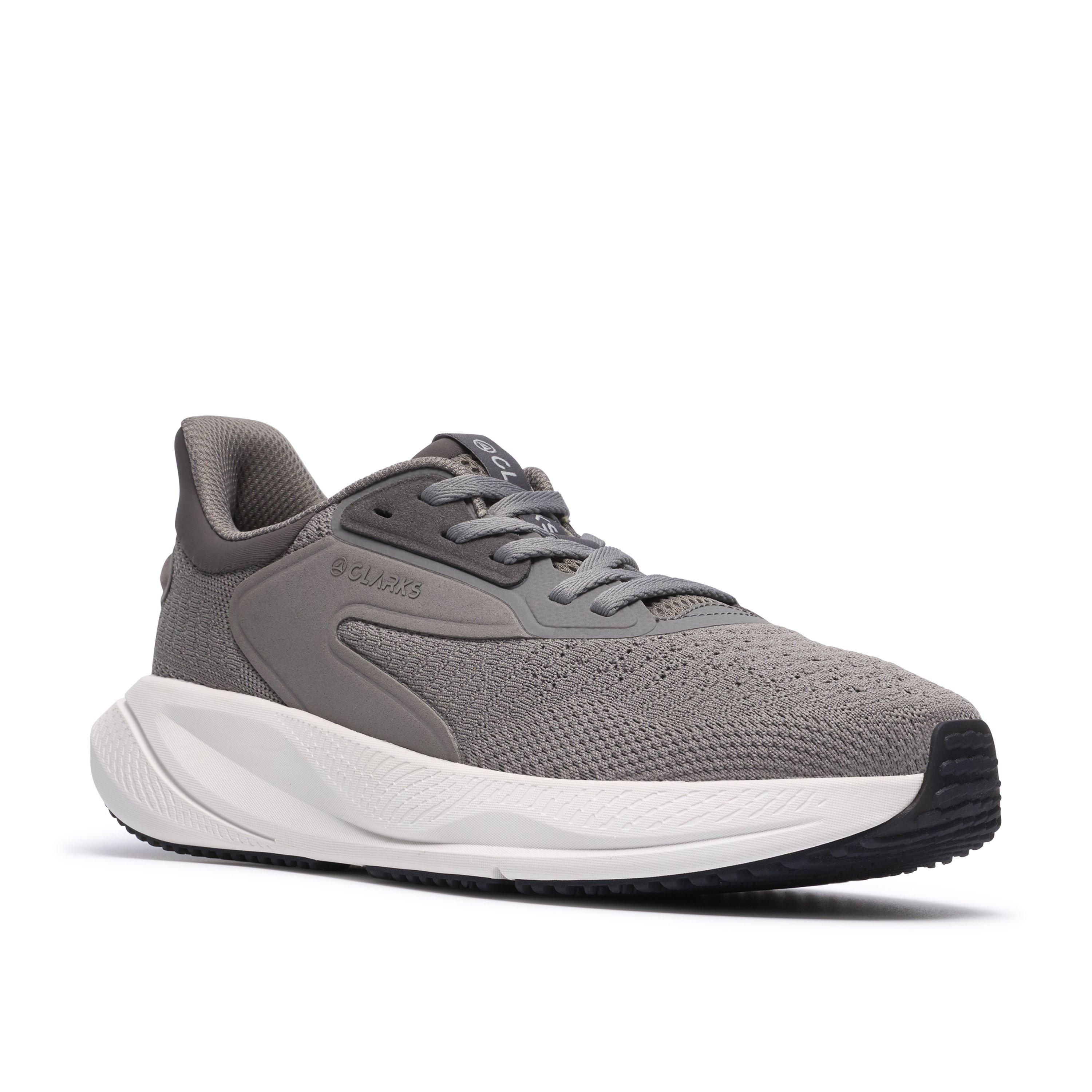 Clarks Clarks Men's Pace Move Grey Trainers, Lace Up, Walking - 4