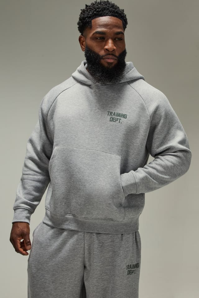 Training Dept. Training Dept. Men's Training Dept Oversized Boxy Hoodie in Grey - 3