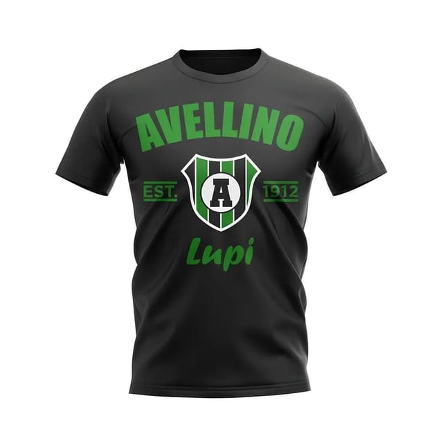 Avellino Avellino Men's Personalised Established Football T-Shirt in Black - 2