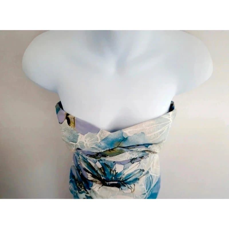 Karen Millen Karen Millen abstract floral strapless knee length dress UK size 10