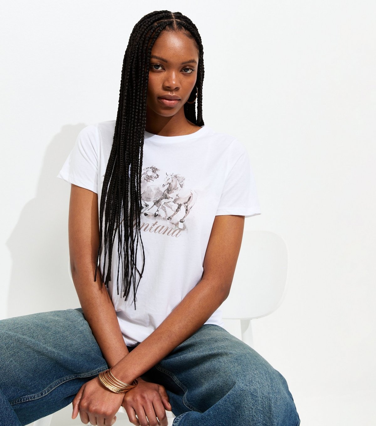 New Look Women's White Horse Print T-Shirt New Look - 3