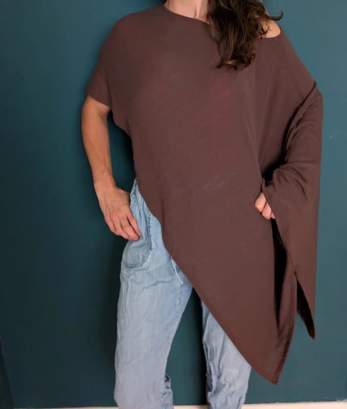 ASOS Brown asymmetric cape
