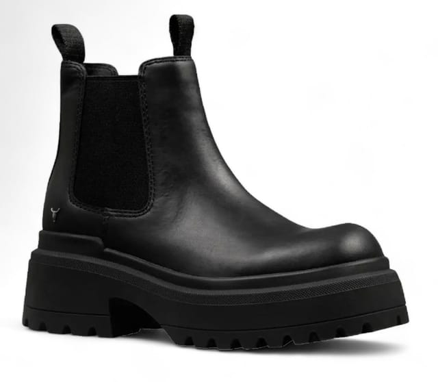Windsor Smith Windsor Smith Women's Chunky Leather Chelsea Boots - Dopamine in Black - 3