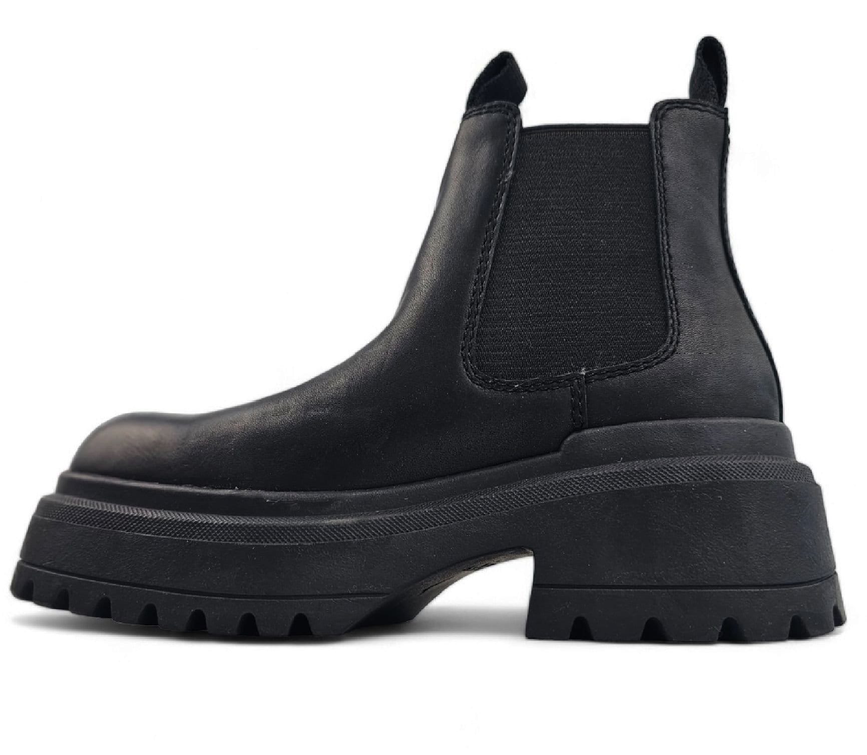 Windsor Smith Windsor Smith Women's Chunky Leather Chelsea Boots - Dopamine in Black - 4