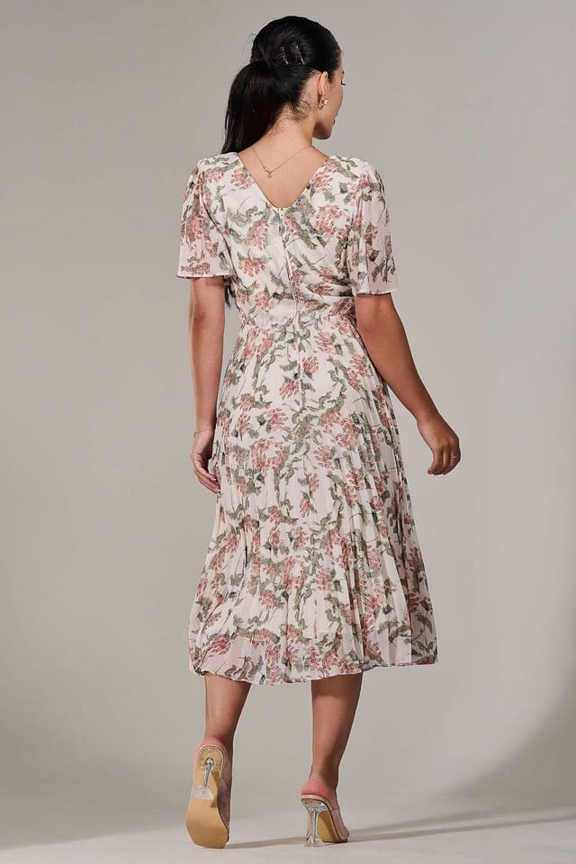 Jolie Moi Jolie Moi Women's Petite Chiffon Pleated Midaxi Dress - 2