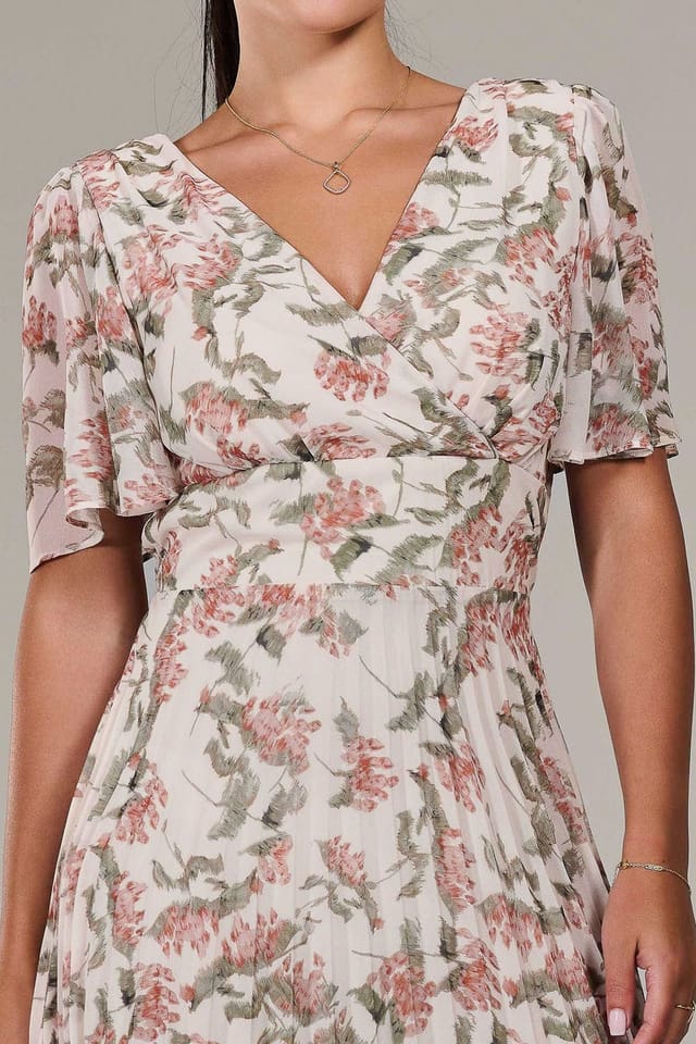 Jolie Moi Jolie Moi Women's Petite Chiffon Pleated Midaxi Dress - 3