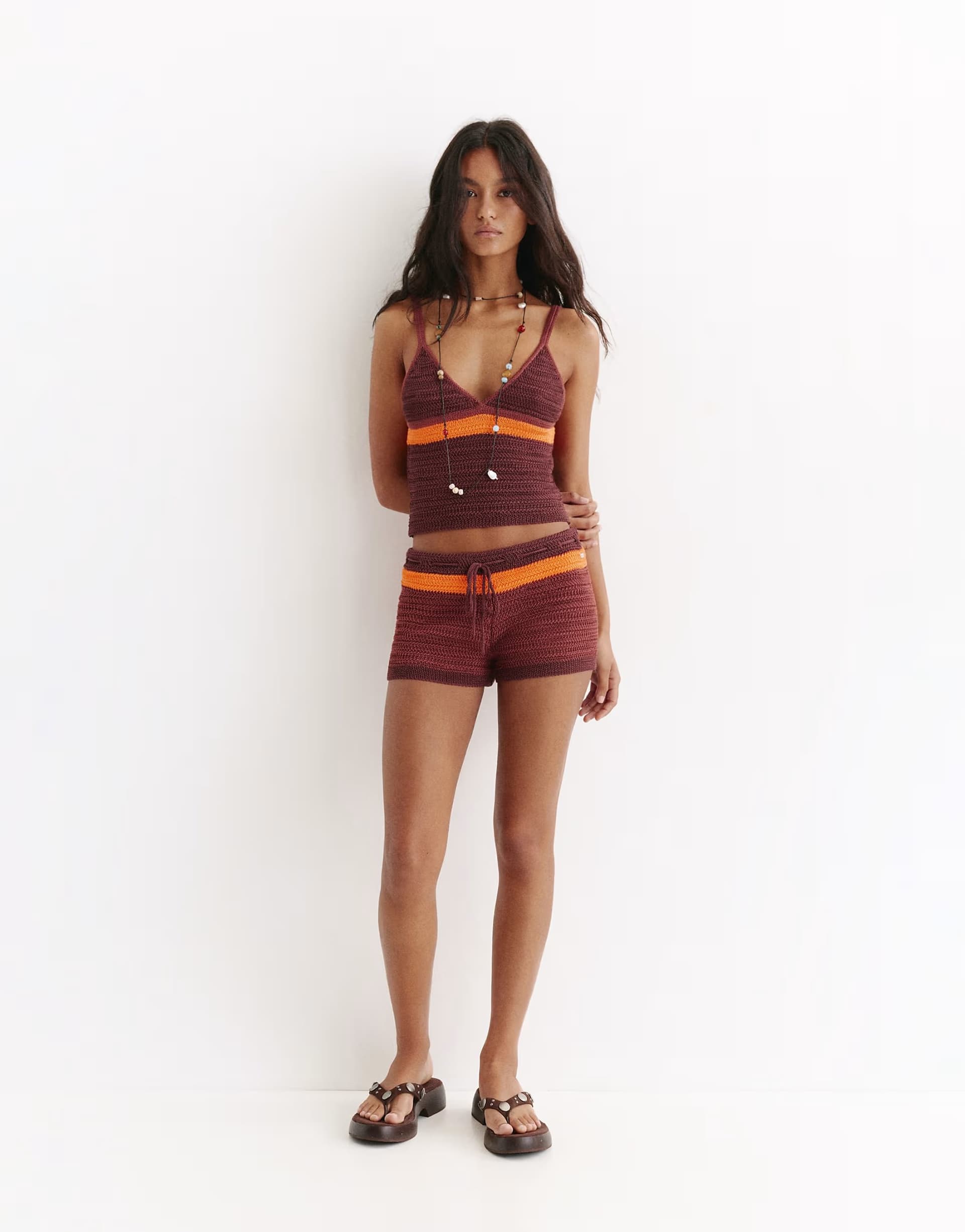 ASOS Pull&Bear knitwear set in brown