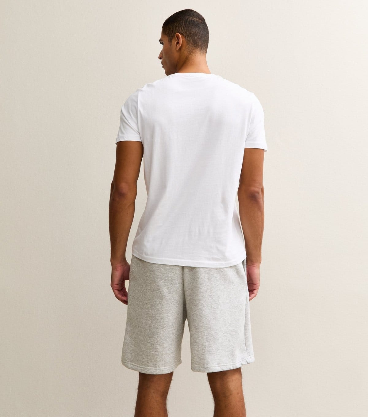 New Look Men's Grey Marl Regular Drawstring Shorts New Look - 4