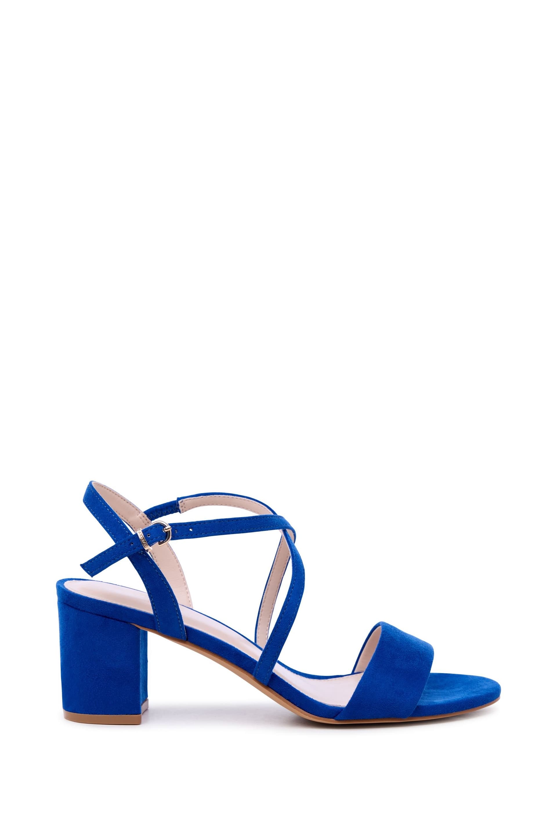 Paradox London Paradox London Women's Honeysilk' Wide Fit Block Heel Sandals in Royal
