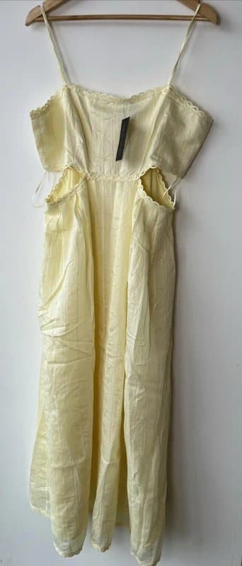 New Look New look - cut out trim maxi dress - size uk 16 - yellow
