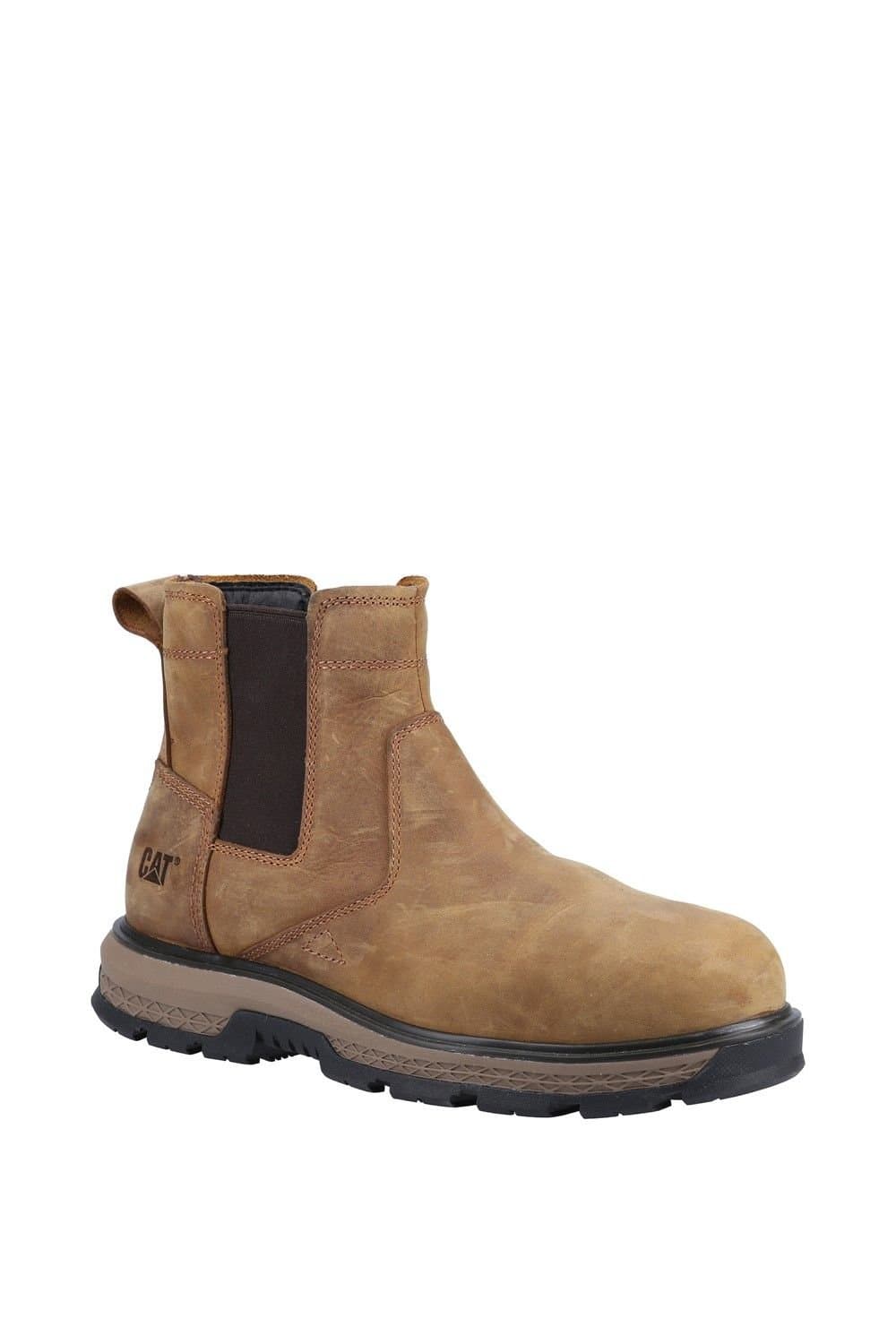 Caterpillar Caterpillar Men's Brown 'Exposition' Leather Chelsea Safety Boot