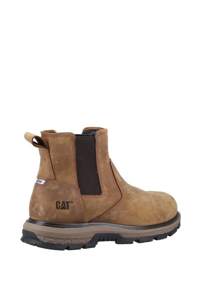 Caterpillar Caterpillar Men's Brown 'Exposition' Leather Chelsea Safety Boot - 2