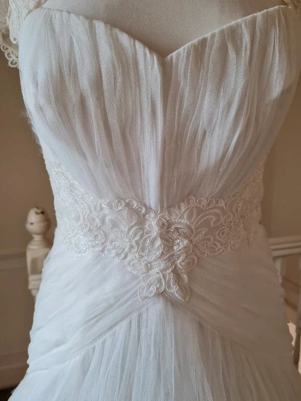 Benjamin Roberts Benjamin Roberts 12 wedding bridal dress fairytale tulle princess lace Backless - 1