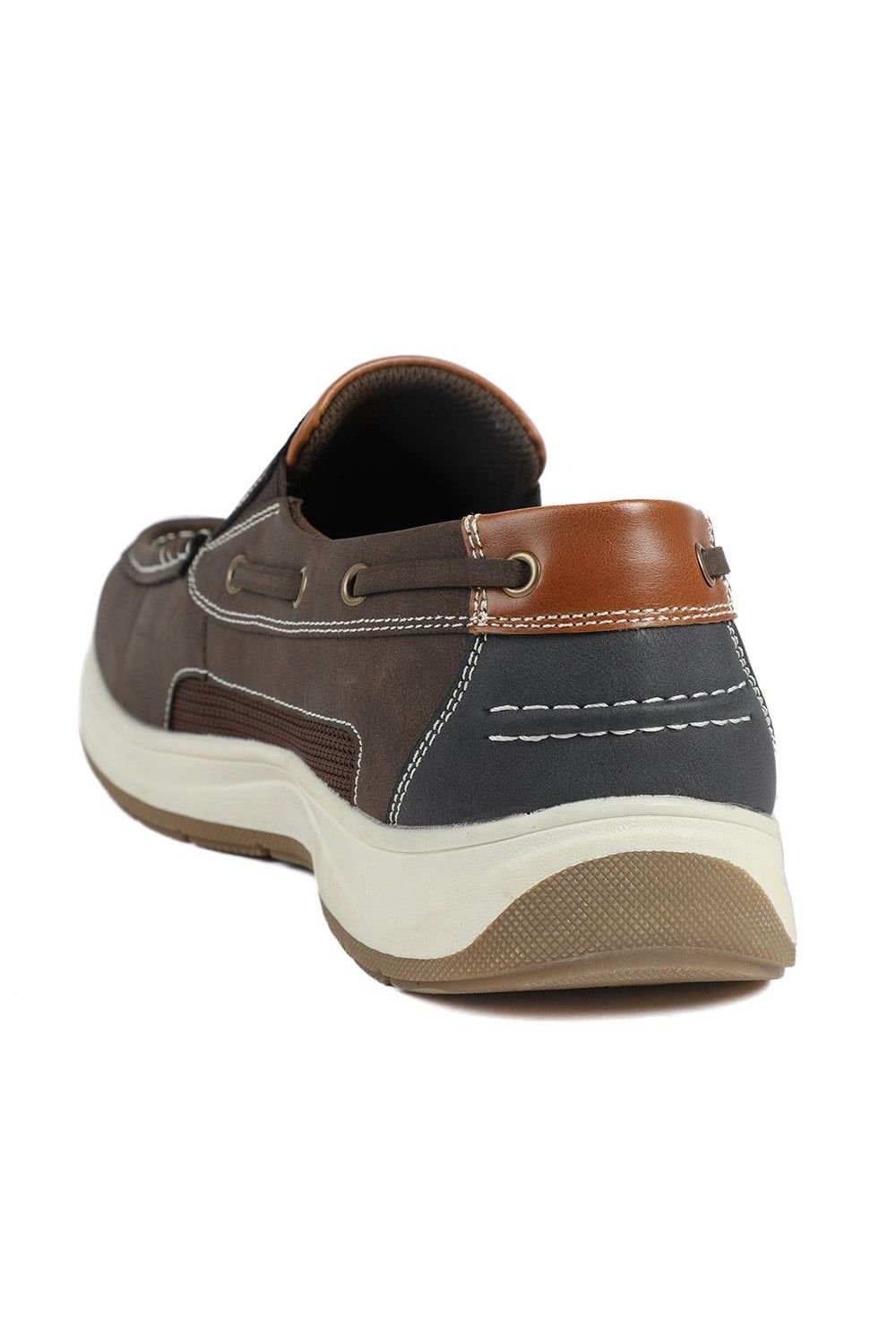 Pavers Pavers Men's Wide Fit Slip On Casual Shoes in Brown - 3