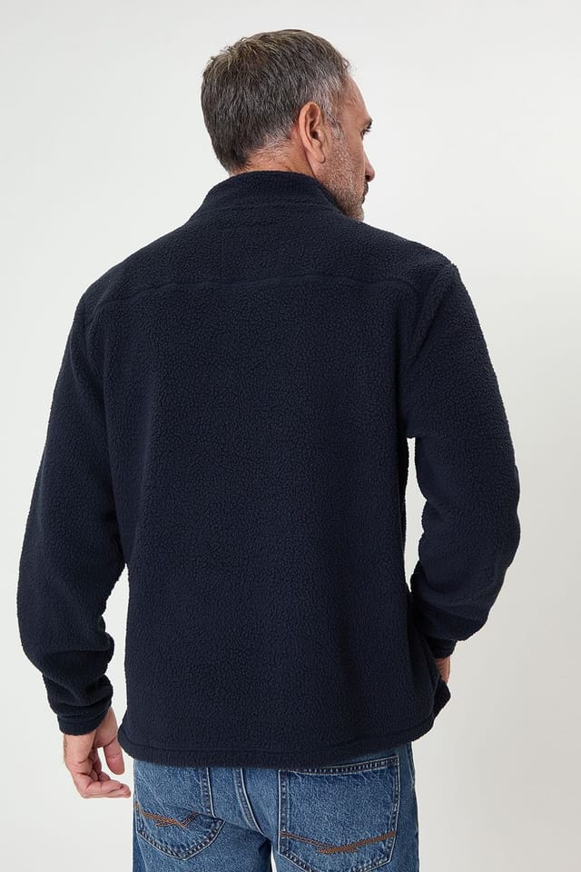 Saltwell Saltwell Men's Borg Half Zip Fleece in Navy - 2