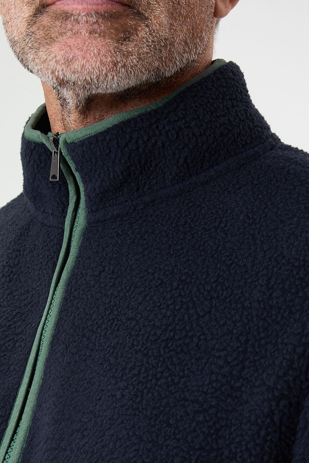 Saltwell Saltwell Men's Borg Half Zip Fleece in Navy - 4