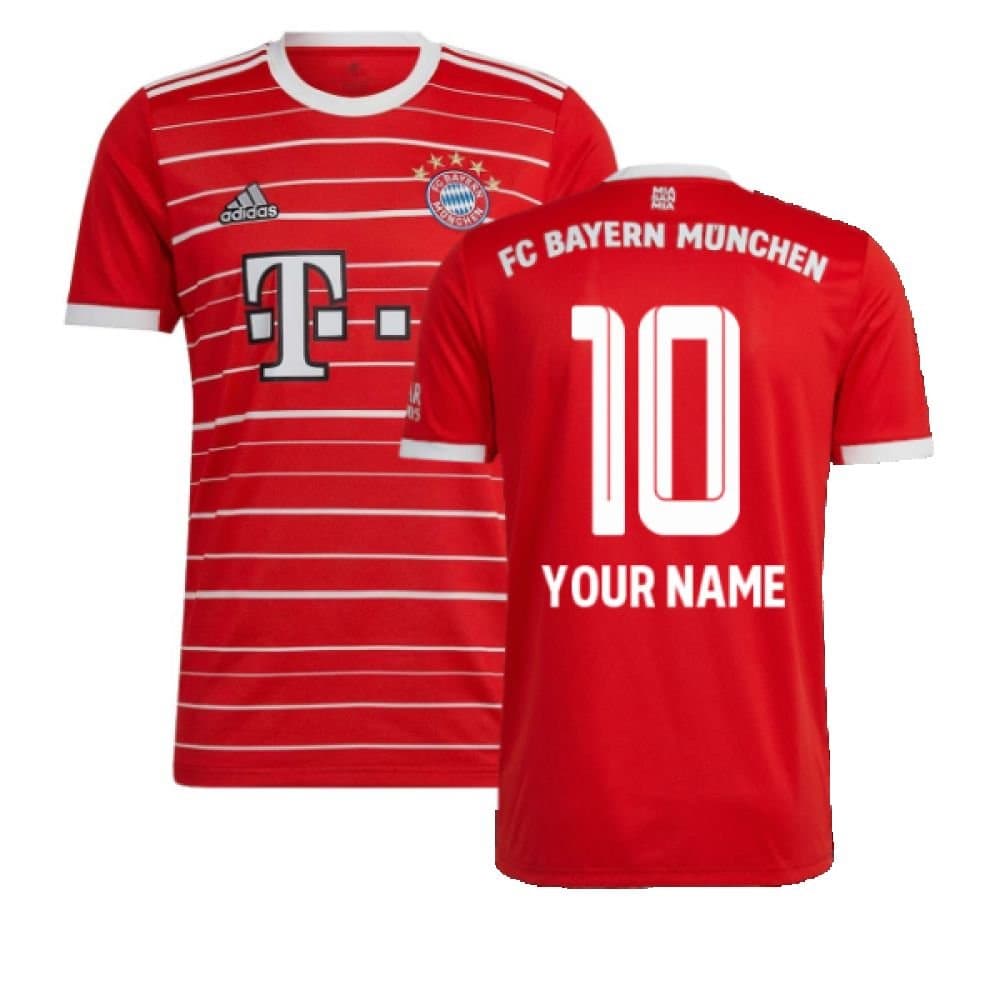 FC Bayern Munich FC Bayern Munich Men's Personalised 2022 2023 Home Shirt Your Name in Red