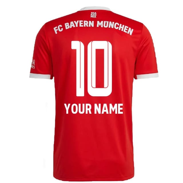 FC Bayern Munich FC Bayern Munich Men's Personalised 2022 2023 Home Shirt Your Name in Red - 2
