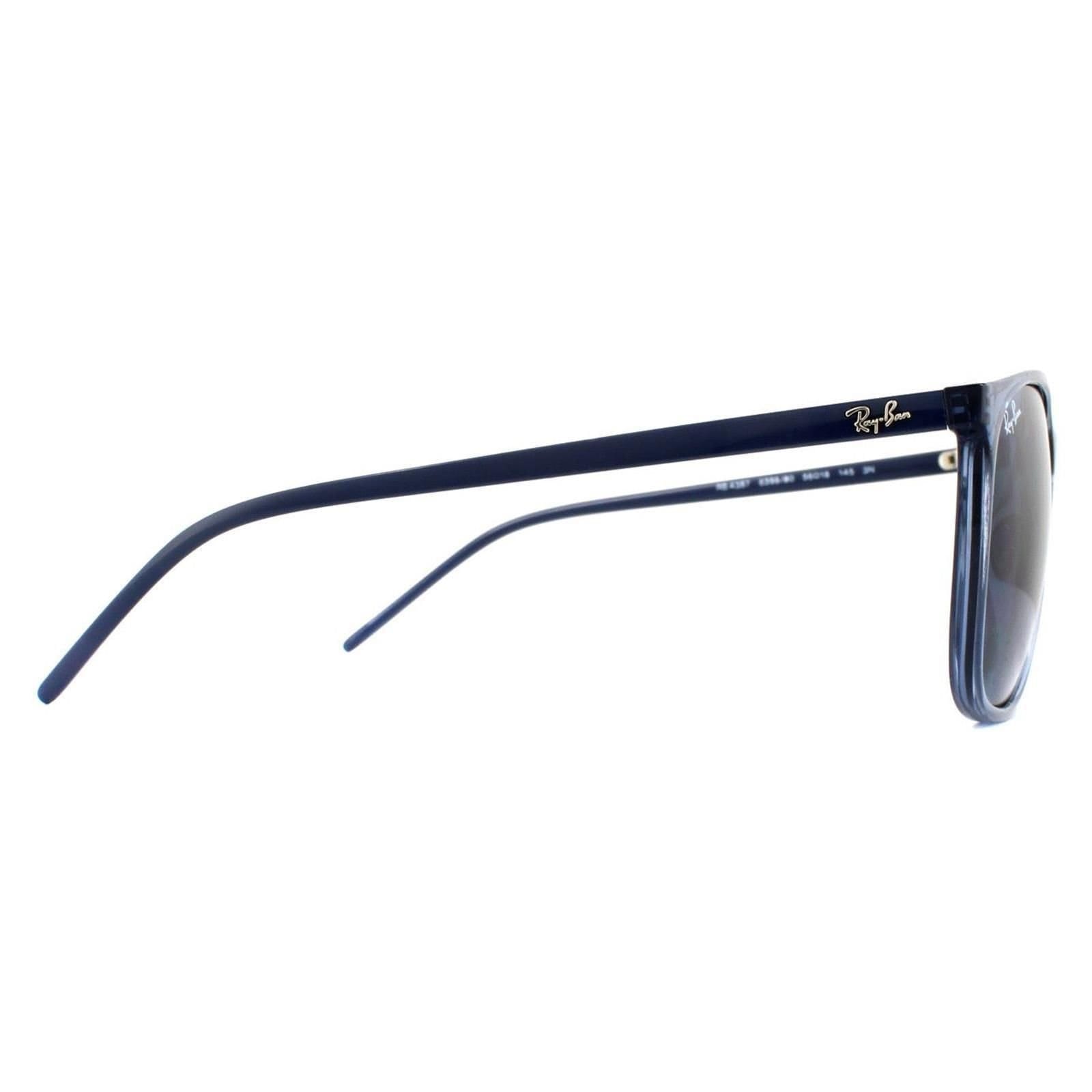 Ray-Ban Ray-Ban Men's Square Transparrent Blue Blue Gradient RB4387 Sunglasses - 4