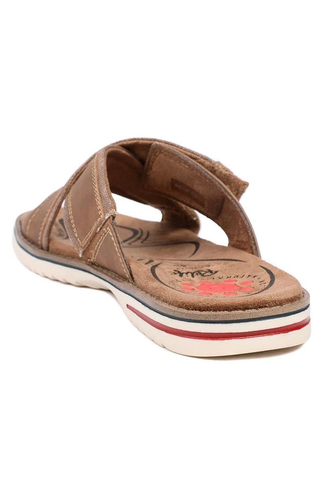 Pavers Pavers Men's Relife Wide Fit Slip On Sandals in Brown - 3