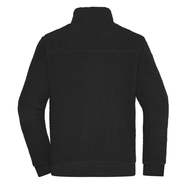 James and Nicholson James and Nicholson Men's Sherpa Fleece Jacket in Black - 2