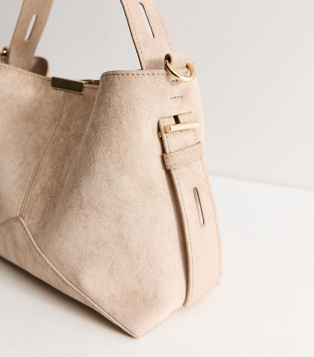 New Look Mink Faux Suede Bucket Bag Vegan New Look - 3