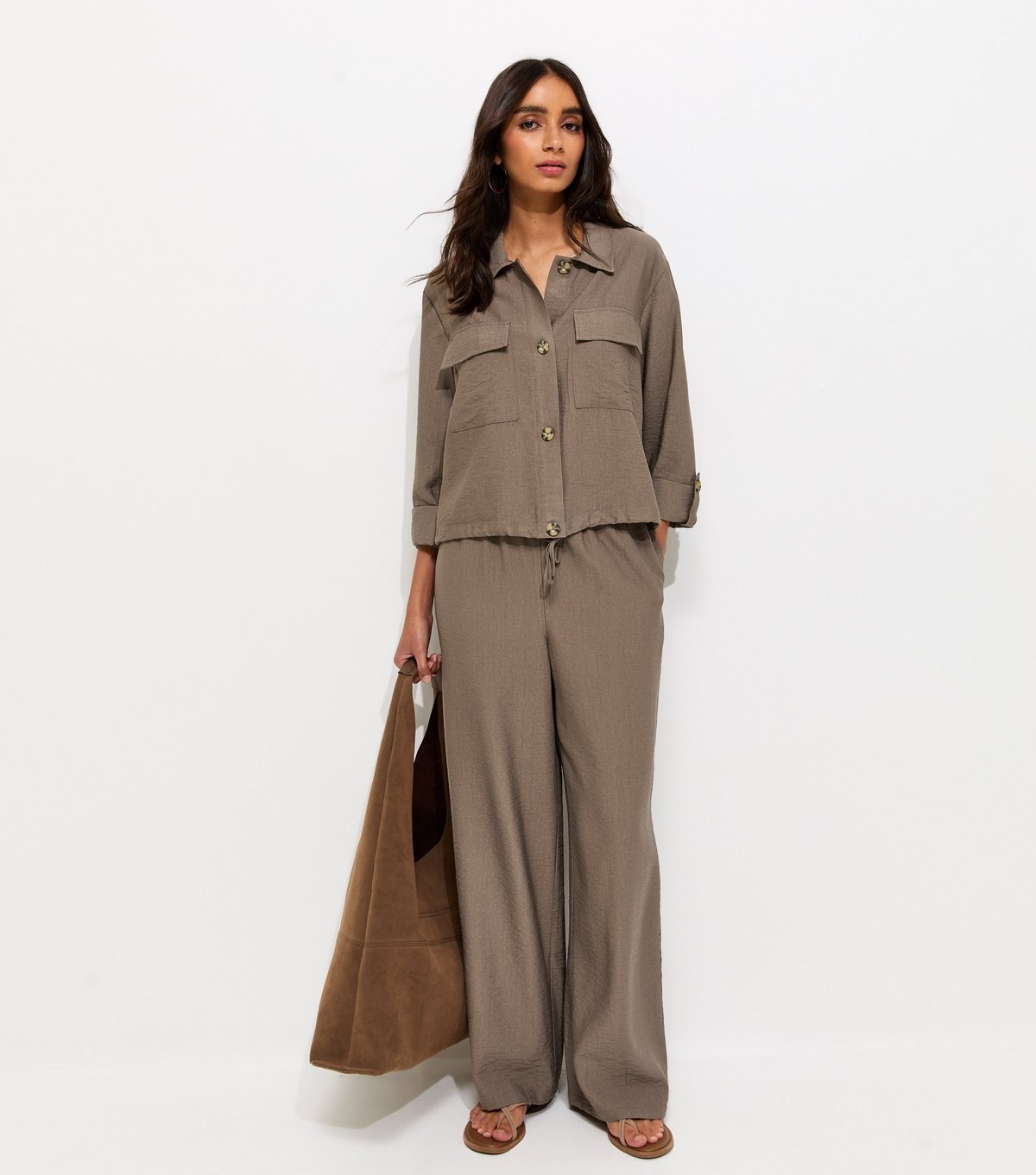 New Look Women's Brown Flap Pocket Shirt New Look - 3